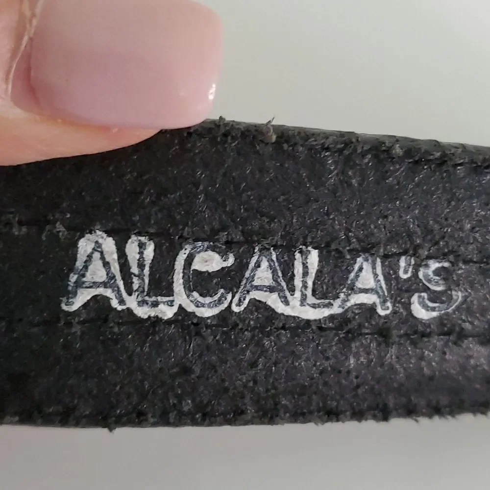 Black leather belt,‎ size 39